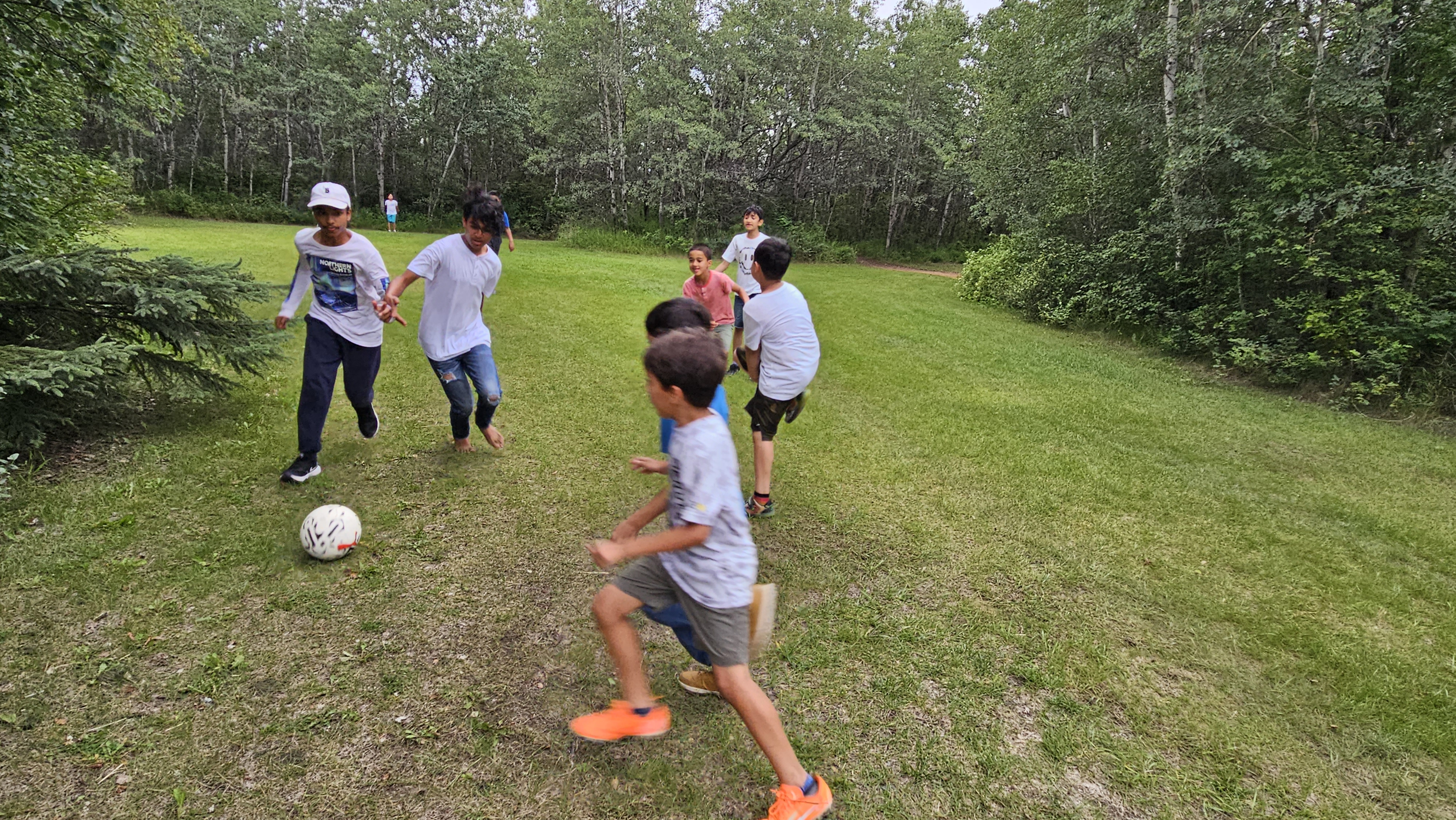 Playing Soccer